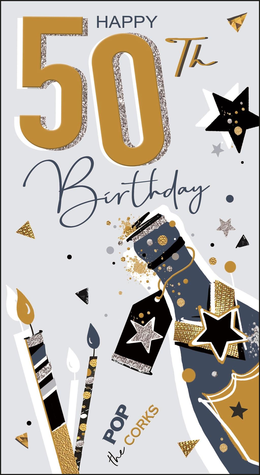 Jonny Javelin Biglietto Auguri Per Nipote 21° Compleanno - Con Champagne E Regali - Messaggio In Inglese Con Finitura Laminata