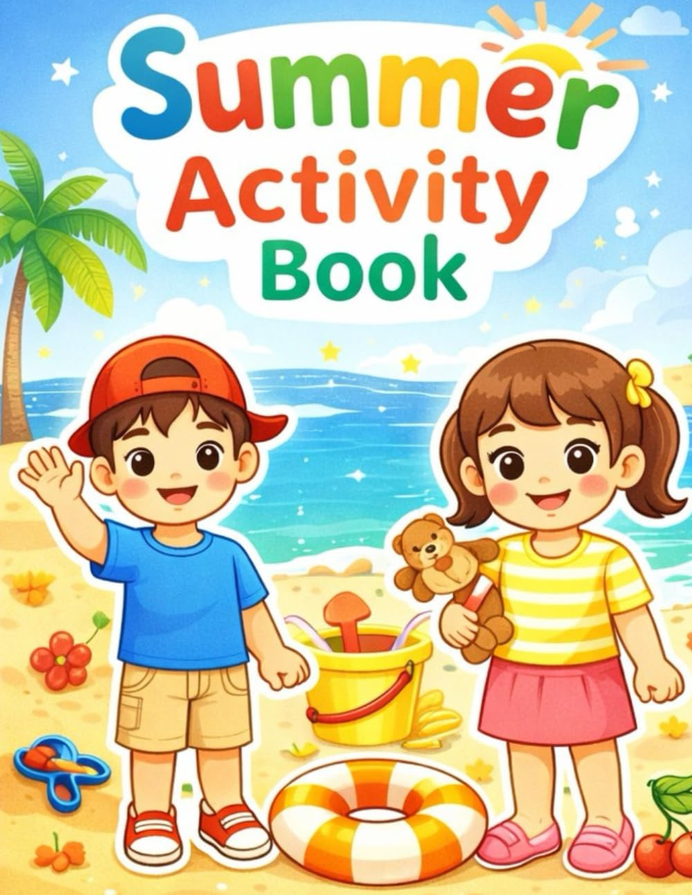 Summer Activity Book: Fun Fruit Games, Tracing, Mazes, and Cut & Paste for Kids