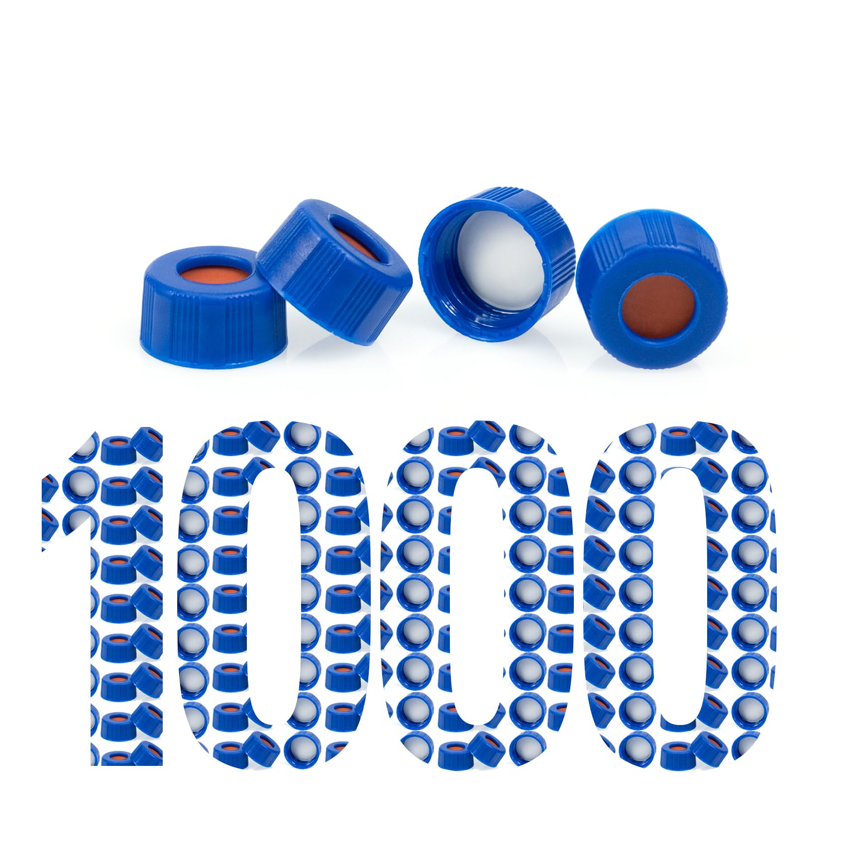 HPLC Caps - 100 White Septa Screw Caps -9 HPLC Caps - 100 White Septa Screw Caps -9