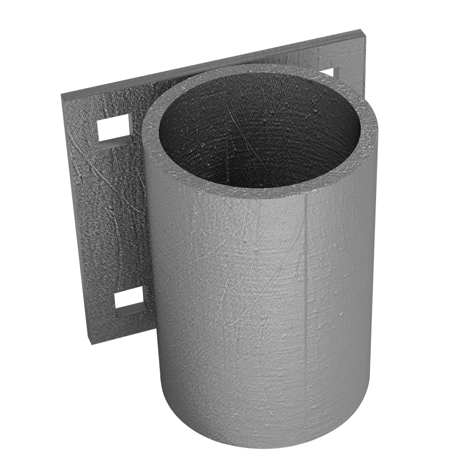 Dock Pipe Leg Sleeve, Stationary Dock Hardware Heavy Duty, Galvanized, 5x5 Boat Dock Multi-Anchoring with 1/2" Holess, 3" Inner Diameter Side Leg Pipe Holder, Thickness 6mm - NO Carriage Bolts