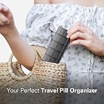 Large Pill Organizer 2 Pack, Easy-Open Weekly Pill Organizer , XL Daily Pill Organizers, 7 Day Medicine Pill Organziers, Pill Box 7 Day for Large Vitamin Supplements, Pill Case Blue+Cyan (Black + White)