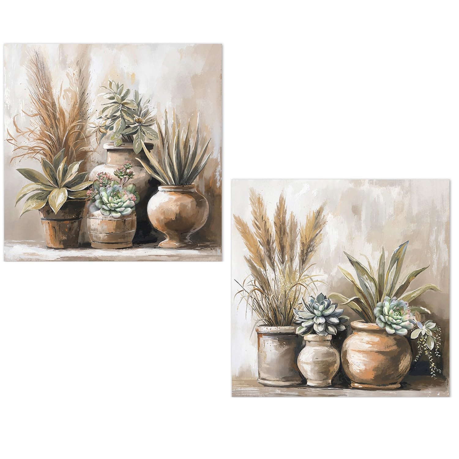Tableau sur toile fait main haut de gamme avec cadre en bois stable