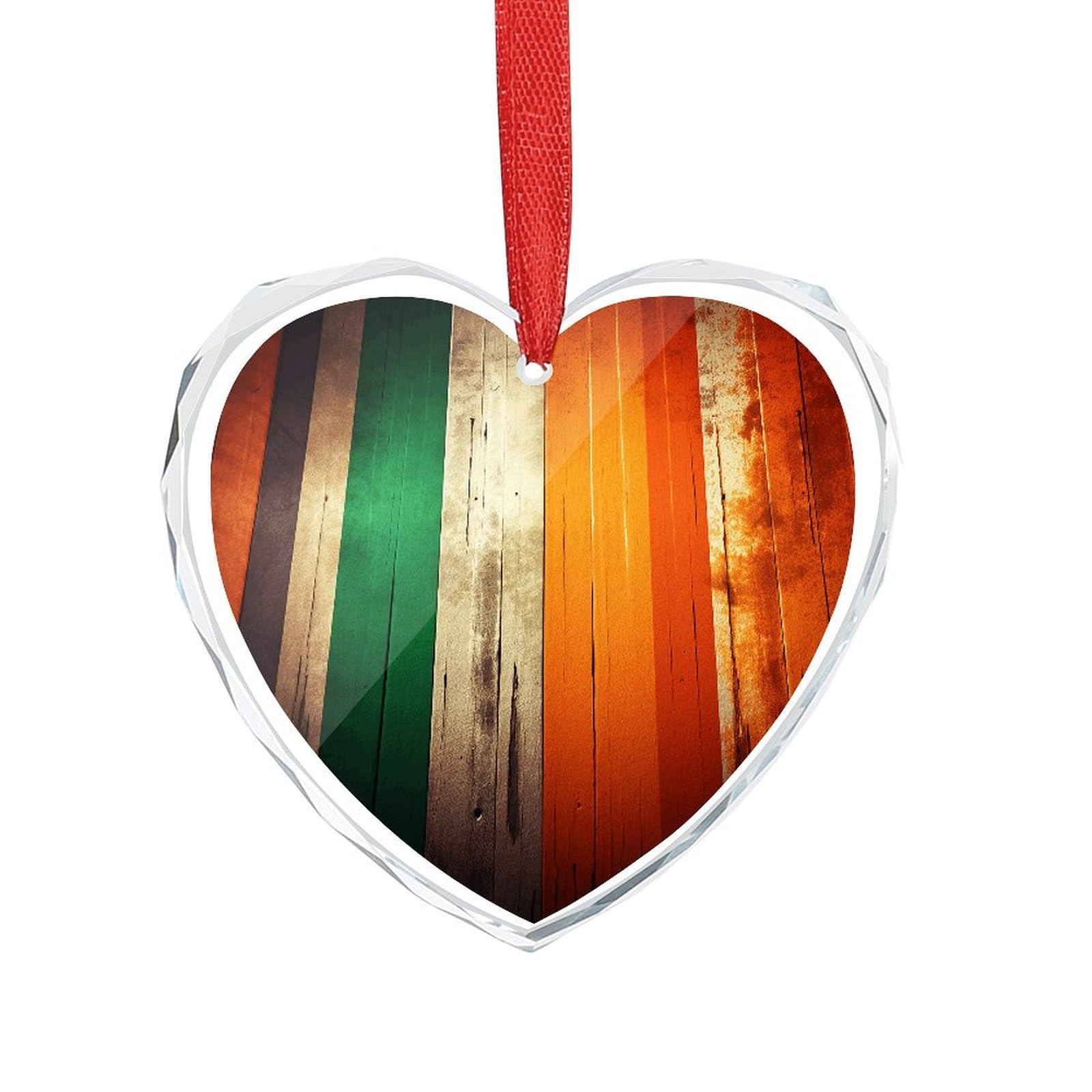 Wsoihfec Style Stripes Engagement Gifts For Couples, Glass Ornaments Just Married Bridal Shower Decor, Heart Keepsake Decor For Bride & Groom