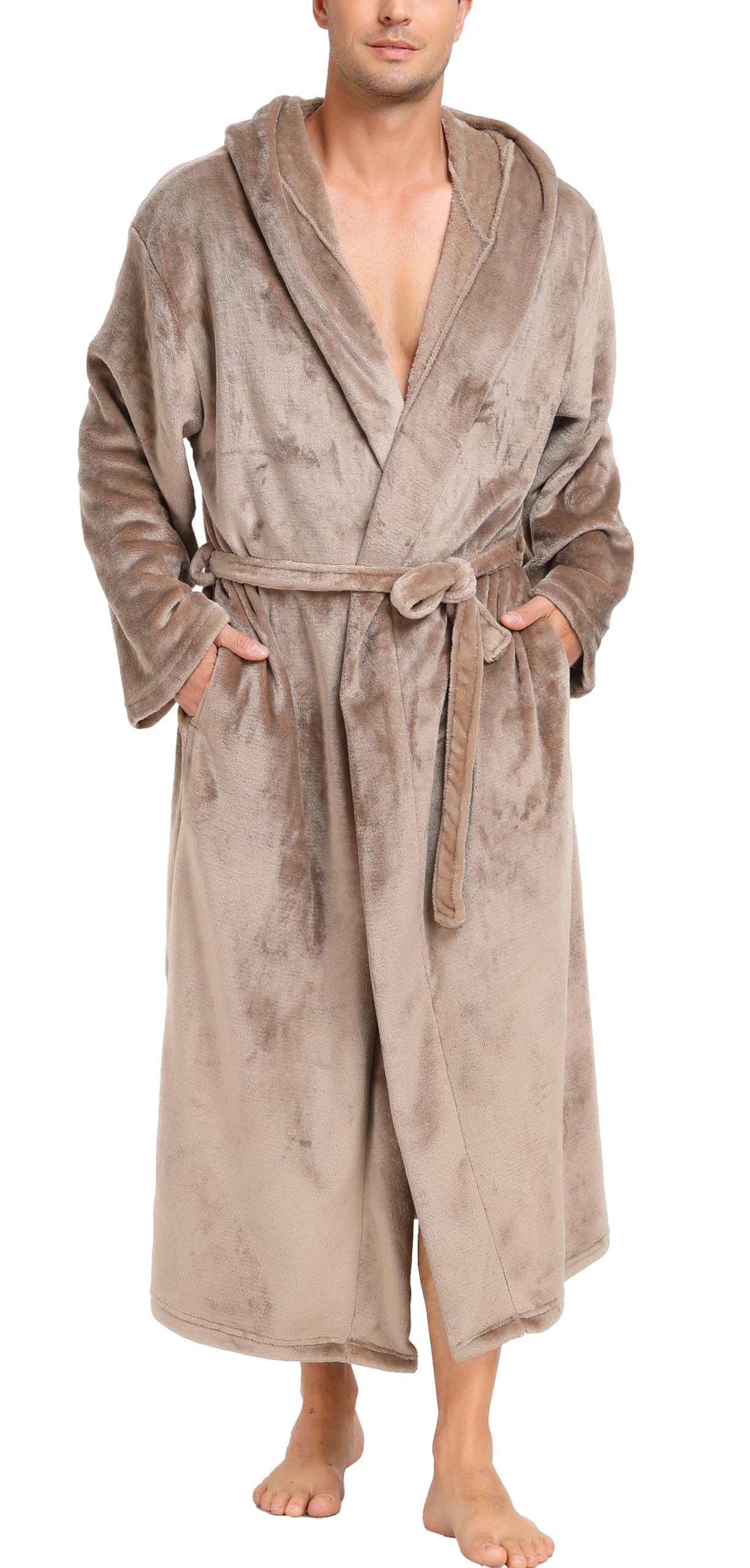 Vlazom Vestaglia Uomo Invernale Pile Vestaglia Lunga Invernale Pajama con Accappatoio Vestaglia Invernale Lunghe S-3XL
