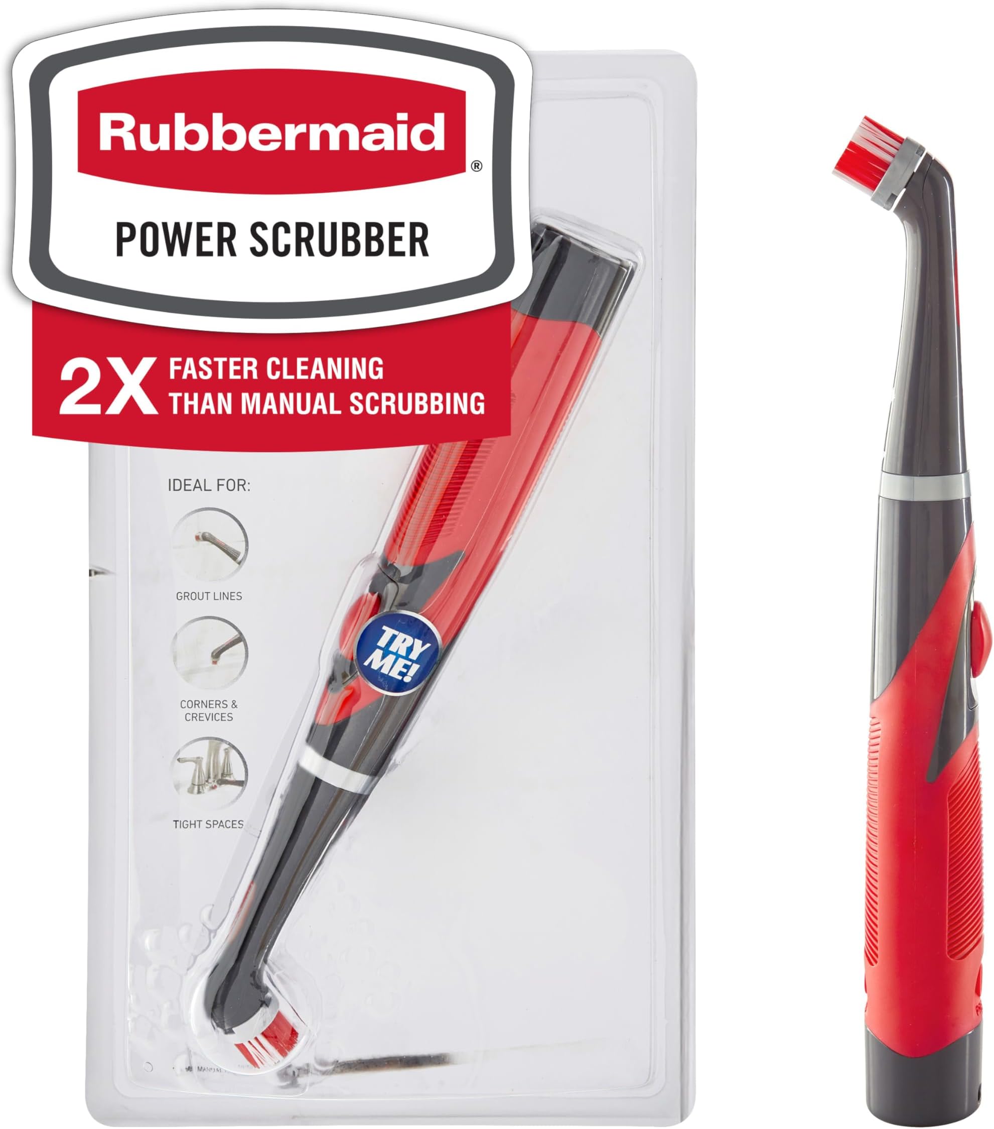Reveal Power Scrubber, Grout & Tile Bathroom Cleaner, Shower Cleaner, And Bathtub Cleaner, Multi-Purpose Scrub Brush