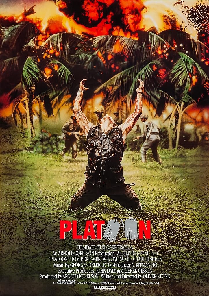 1987年映画　PLATOON『プラトーン』白黒スチール　5枚 1987年映画 PLATOON『プラトーン』白黒スチール 5枚 オンラ