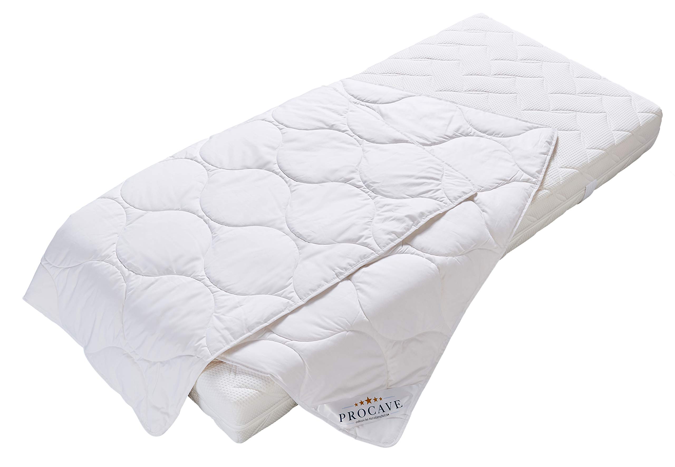 PROCAVE - Coperta in cotone comfort per l'estate, 135 x 200 cm, leggera, lavabile, naturale, traspirante e termoregolante, 100% made in Germany