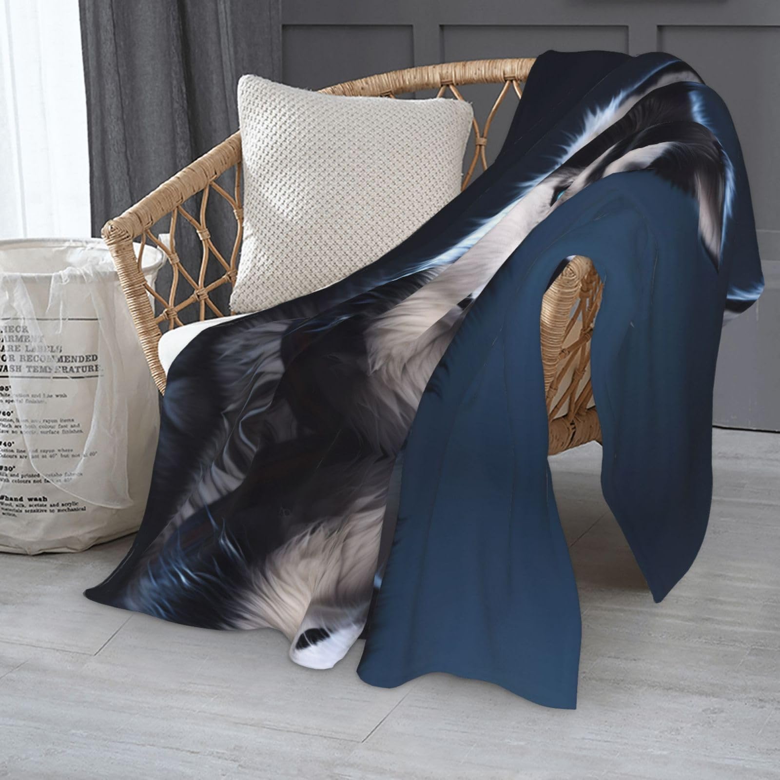 Couverture En Flanelle Pour Chien Husky - 203,2 X 152,4 Cm - Pour Lit, Canapé, Chambre à Coucher - Cadeau Pour Homme Et Femme