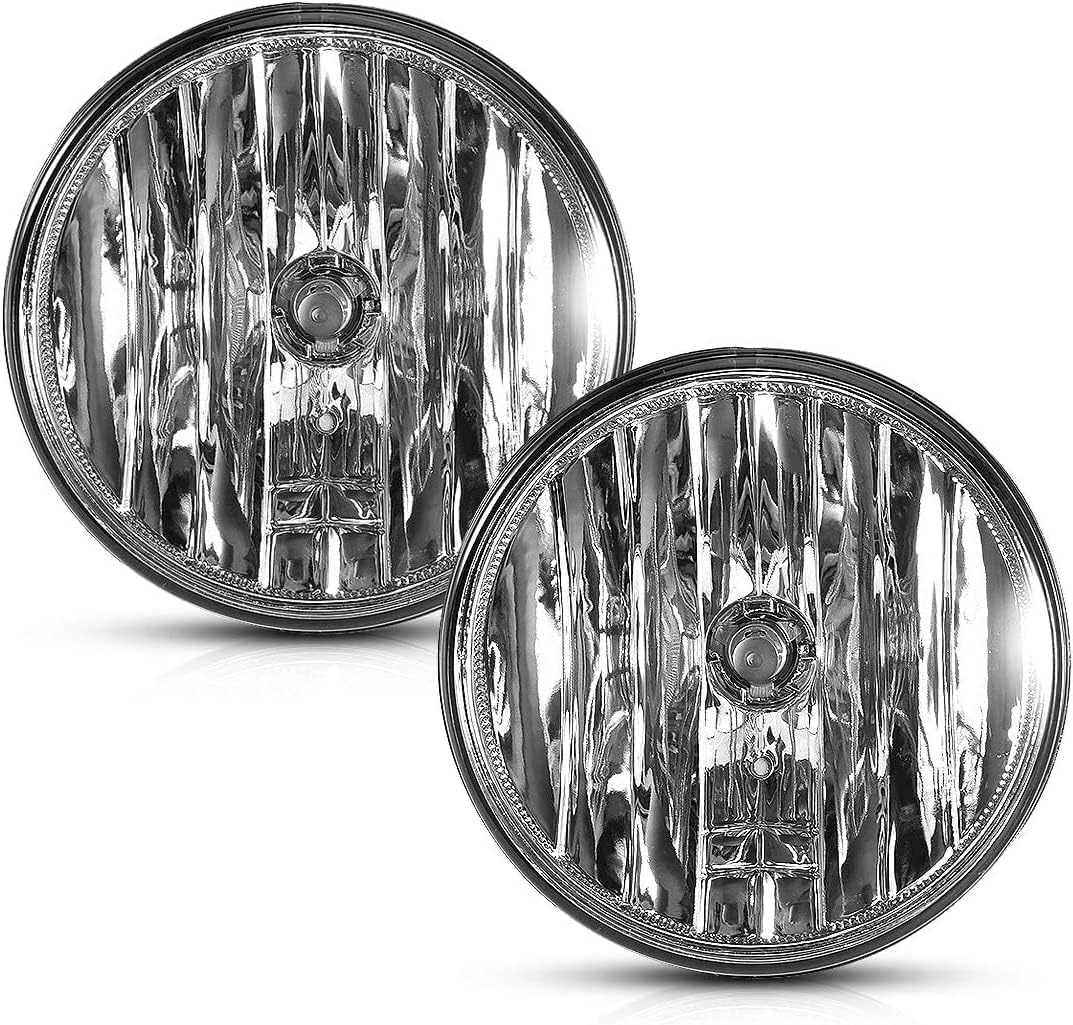 Torchbeam Fog Lights Compatible with Sierra 1500 2007-2013 Fog Light Assembly Replacement Fog lamps with H8 12V 35W Halogen Bulbs Smoke Lens