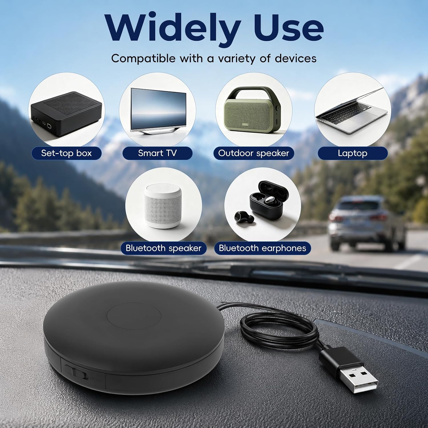 External Bluetooth CD Player for Car & Home USB 3.0 & Type-C Portable CD Player Compatible with Laptop Desktop TV Computer for Android 4.4 and Above Navigation