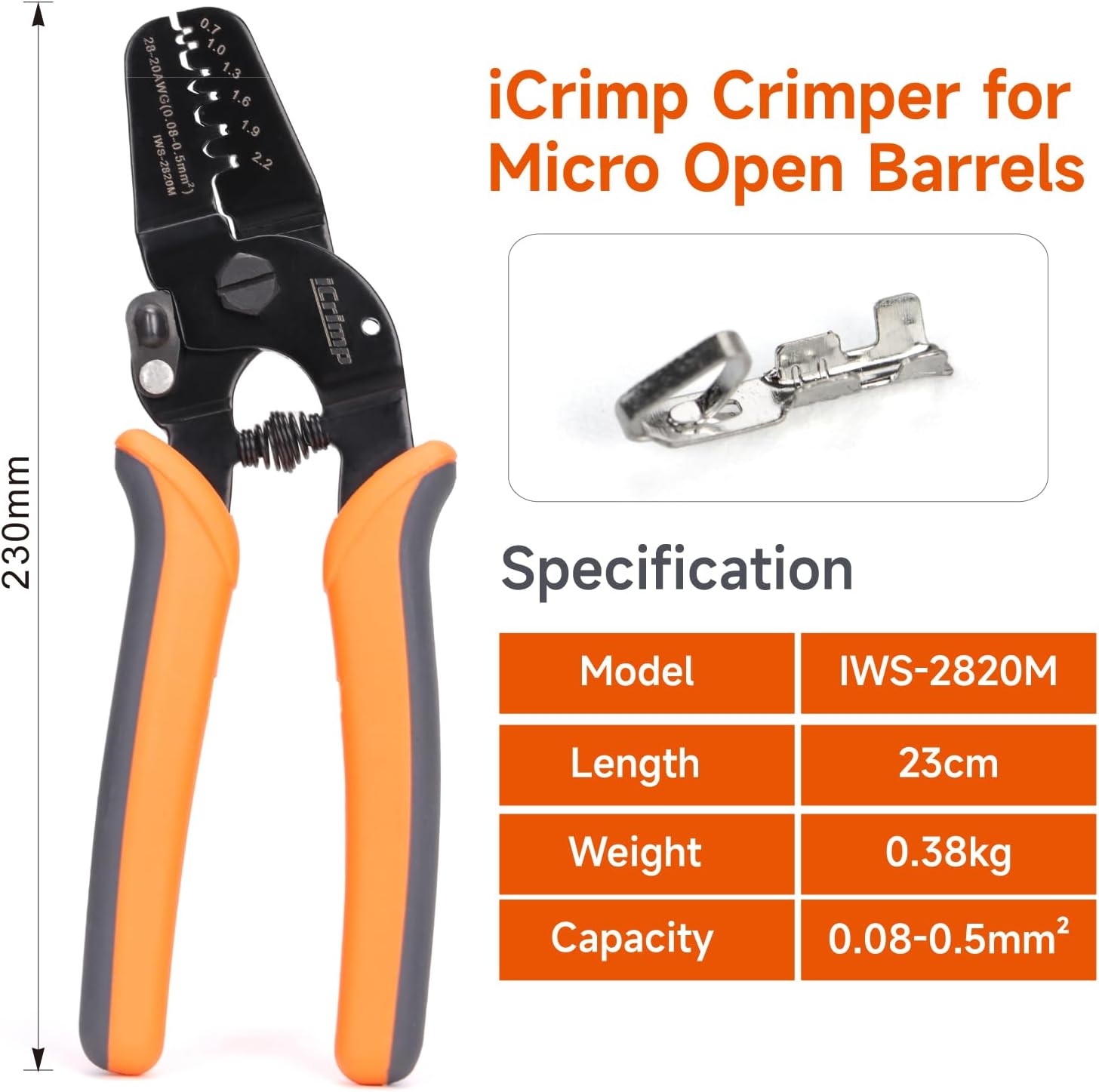 IWISS IWS-2820M Crimper Specifications