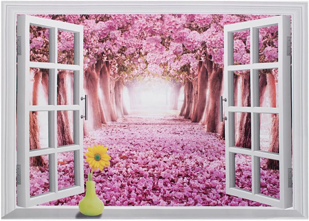 Generic Fake Window Views Design Removable Wall Decal Sticker DIY Decor