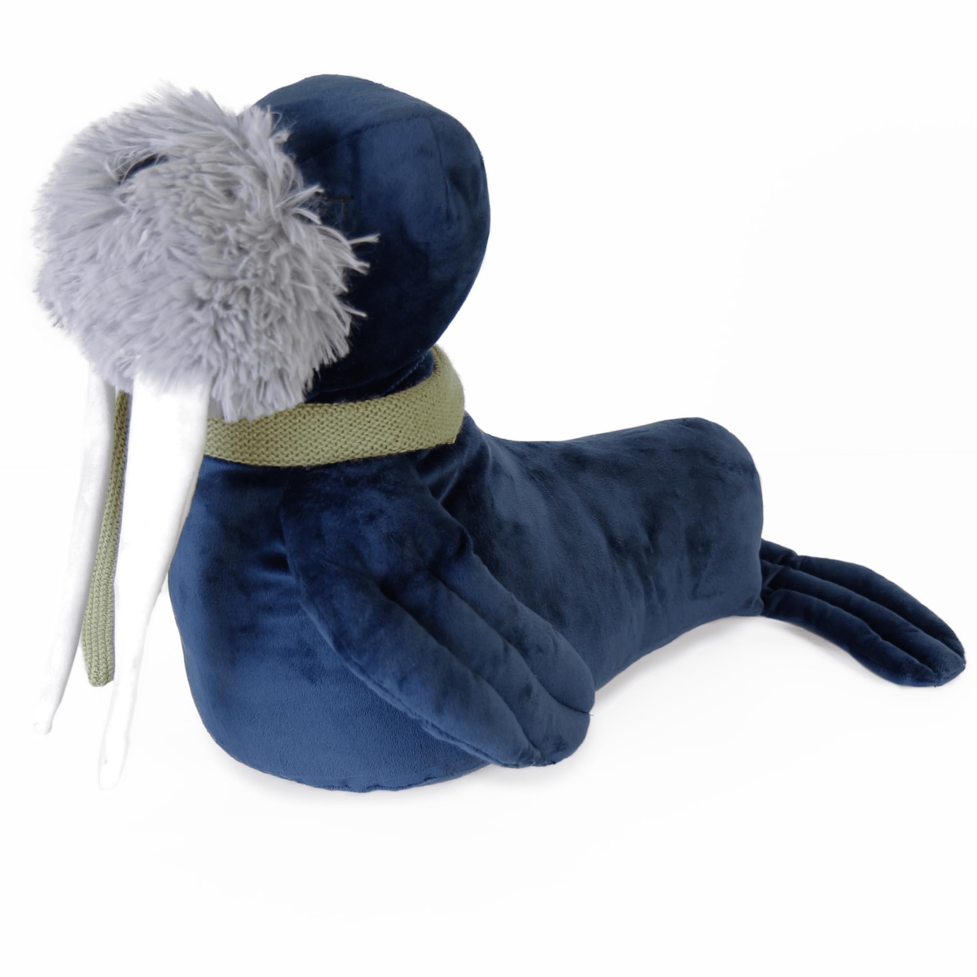 Pet Brands Anxiety Dog Toy Lavender Filled Walrus Cuddle Toy for Dog & Puppy Calming Plush Soothing Toy with Squeaker for Stress and Anxiety Relief in Dogs, Navy Blue, Large, 30 x 25 x 12cm