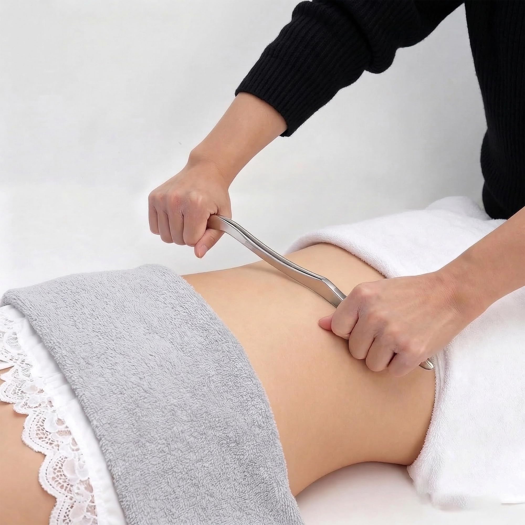 Gua Sha narzędzie do masażu ze stali nierdzewnej, narzędzie do masażu IASTM, do relaksacji tkanek miękkich i poprawy węzłów powięziowych
