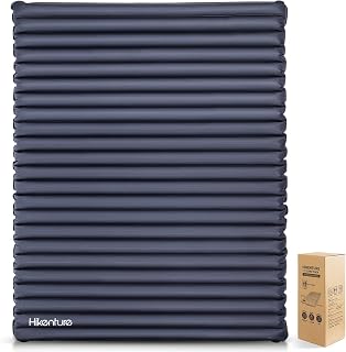 HIKENTURE 2 Person Air Mattress Double Inflatable Bed Mat Camping Sleeping Mat 140 cm with Pump Bag for Camping Outdoor Hiking Beach Grey