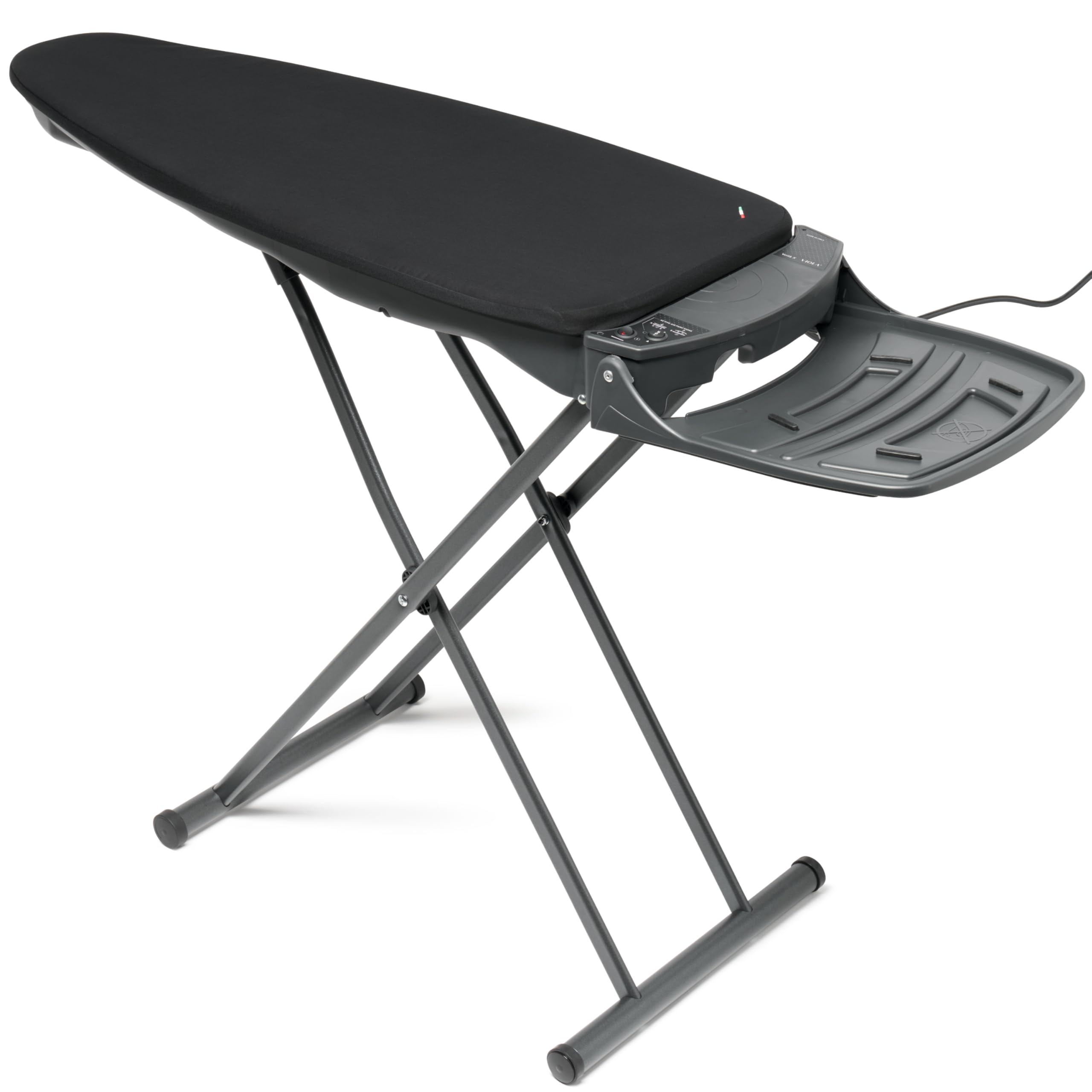 VIOLA Tabla de planchar multifunción, fabricada en Italia, aspiradora, calentadora, sopladora, mesa para planchar con vapor, planchado profesional, planchado fácil, plegable, ajustable, ahorra espacio