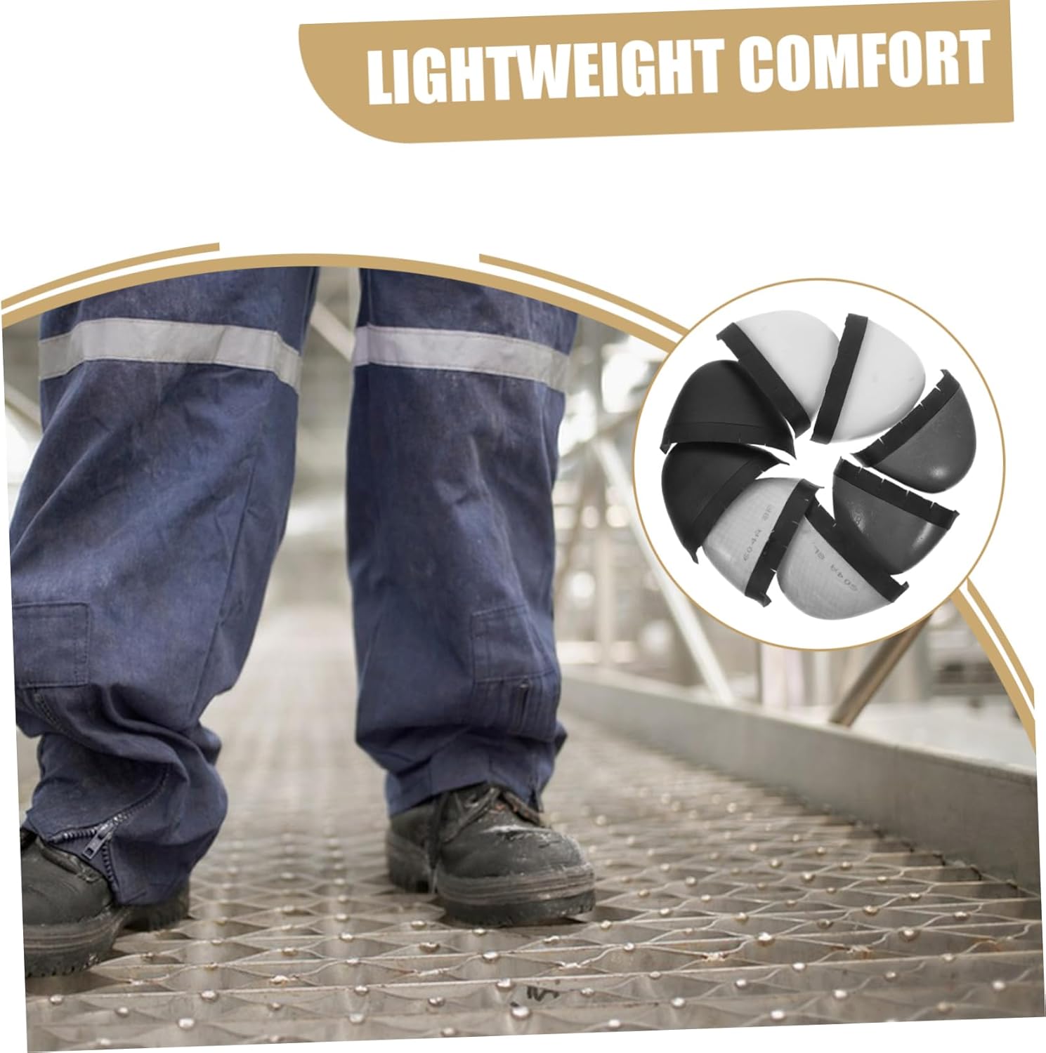 OUNONA 4pair Cap Protection Work Shoes for Men Construction Safety Toe Covers Unisex Workplace Footwear
