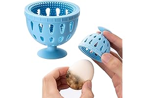 Fresh Egg Brush Cleaner Scrubber - Silicone Chicken Egg Washer for Fresh...