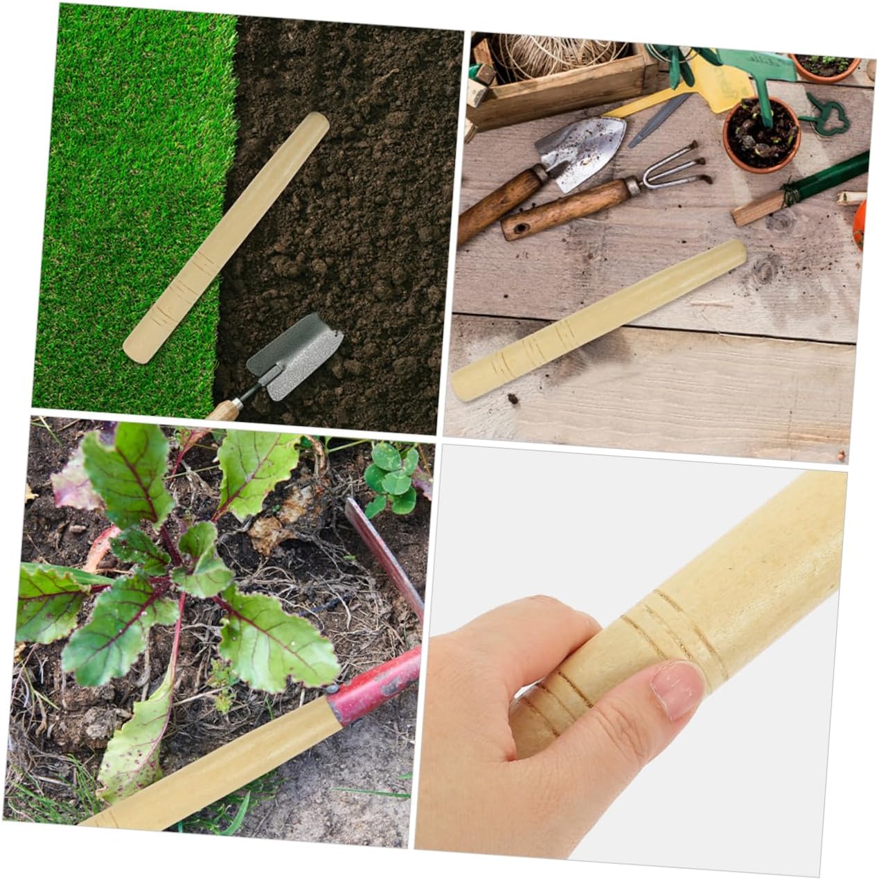 TIDTALEO Wooden Shovel Handle Replacement for Garden Tools Hardwood Handle for Hoes Sickles and Kitchen Utensils Comfortable Grip for Household and Agricultural Use