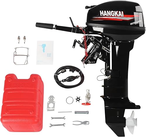 Miniatura 11 de Motor fuera de borda, 4 tiempos 6.5 hp motor de barco de alta resistencia motor de barco de pesca con sistema CDI sistema de refrigeración por agua