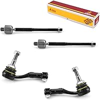 Vista 100 de Metrix Premium Chassis Parts - Kit de 4 piezas de extremos de barra de acoplamiento frontal exterior e interior compatible con Nissan Pathfinder