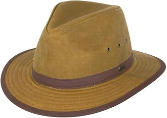 Outback Trading Madison River Sun-Protective Waterproof Crushable Cotton Oilskin Hat