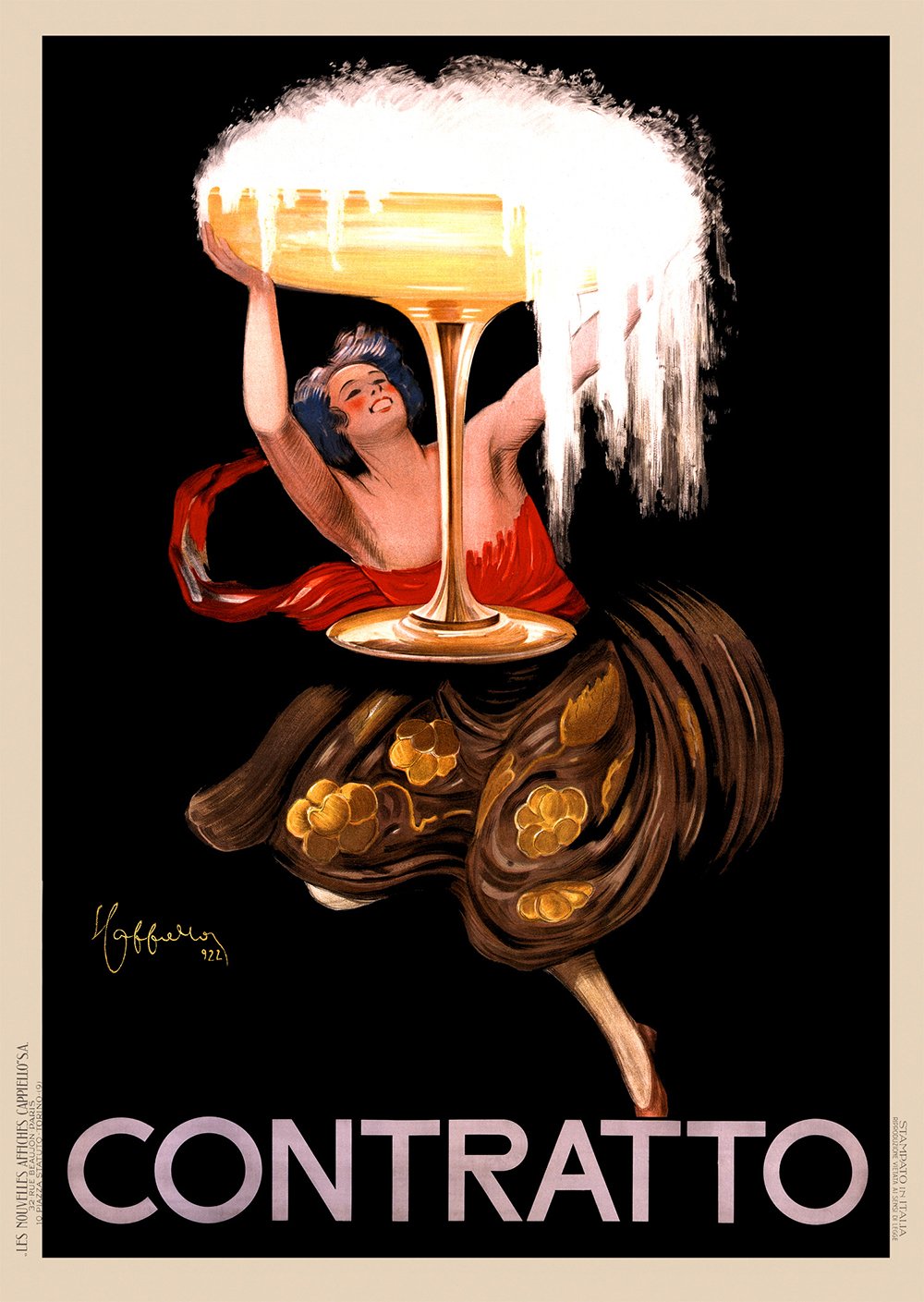 Impression Archival Matte Contratto Champagne Italy grand format de qualité collectionneur