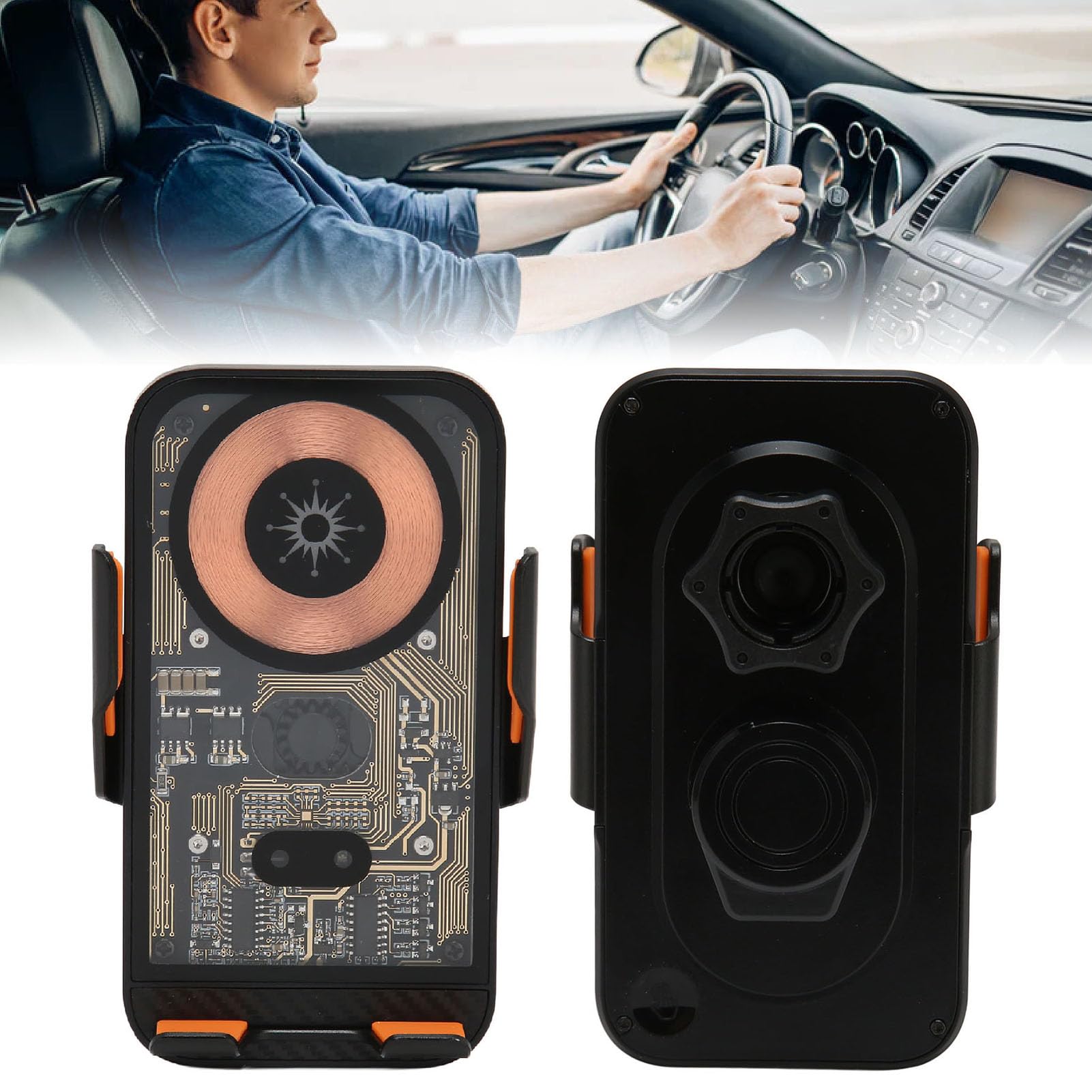 CARICABATTERIE WIRELESS RICARICA RAPIDA PER JEEP COMPASS USB FINO A 15 W