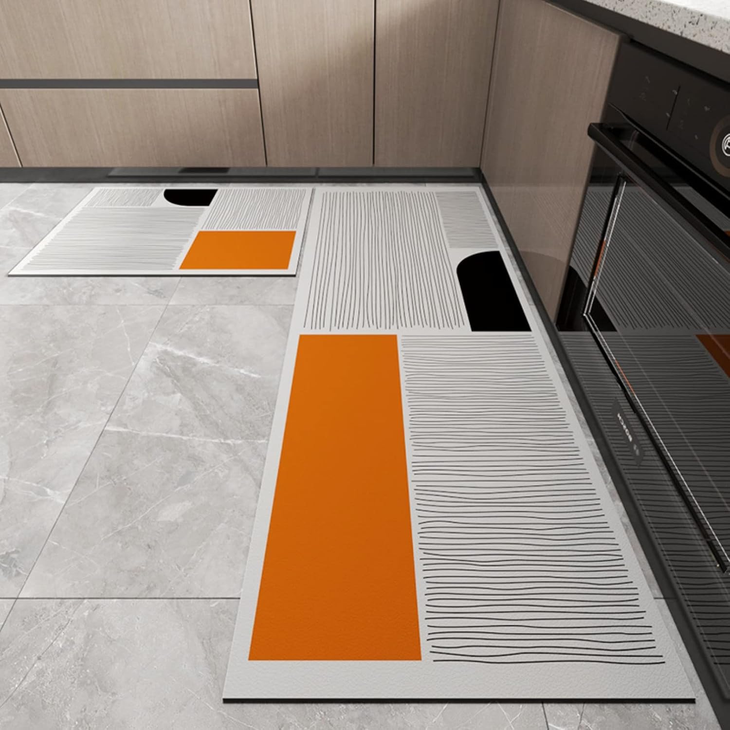 キッチンマット 玄関マット 拭ける カラー 北欧 防水 速乾 滑り止め 抗菌/防汚/耐衝撃/床保護 足ふきマット 台所 お手入れ簡単