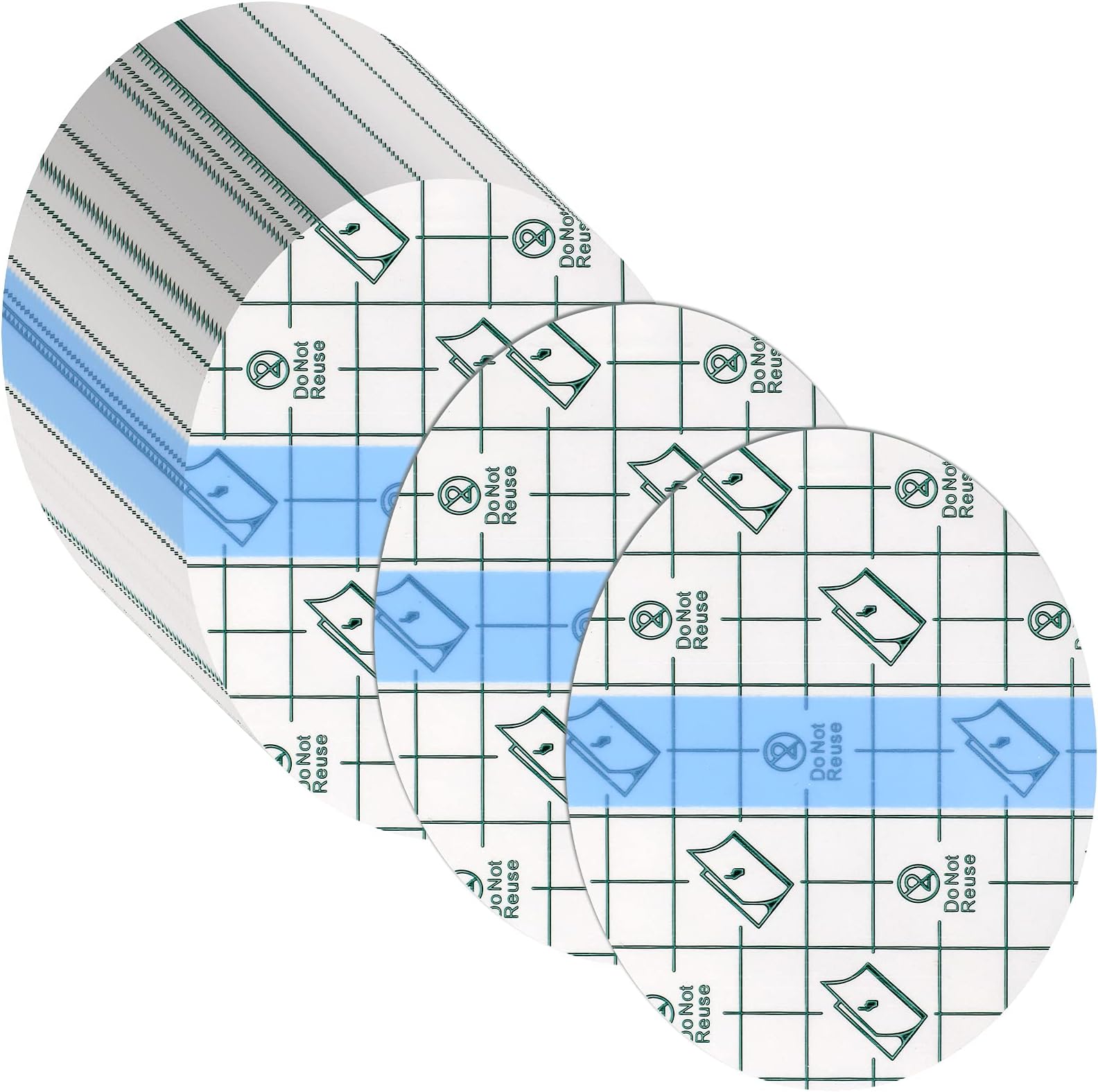 Nuanchu 60 Pieces Transparent Stretch Adhesive Bandage Waterproof, Film Clear Dressing Bandages Dressing Tape for Swimming Skin, Ellipse(3.2 x 4 Inch)