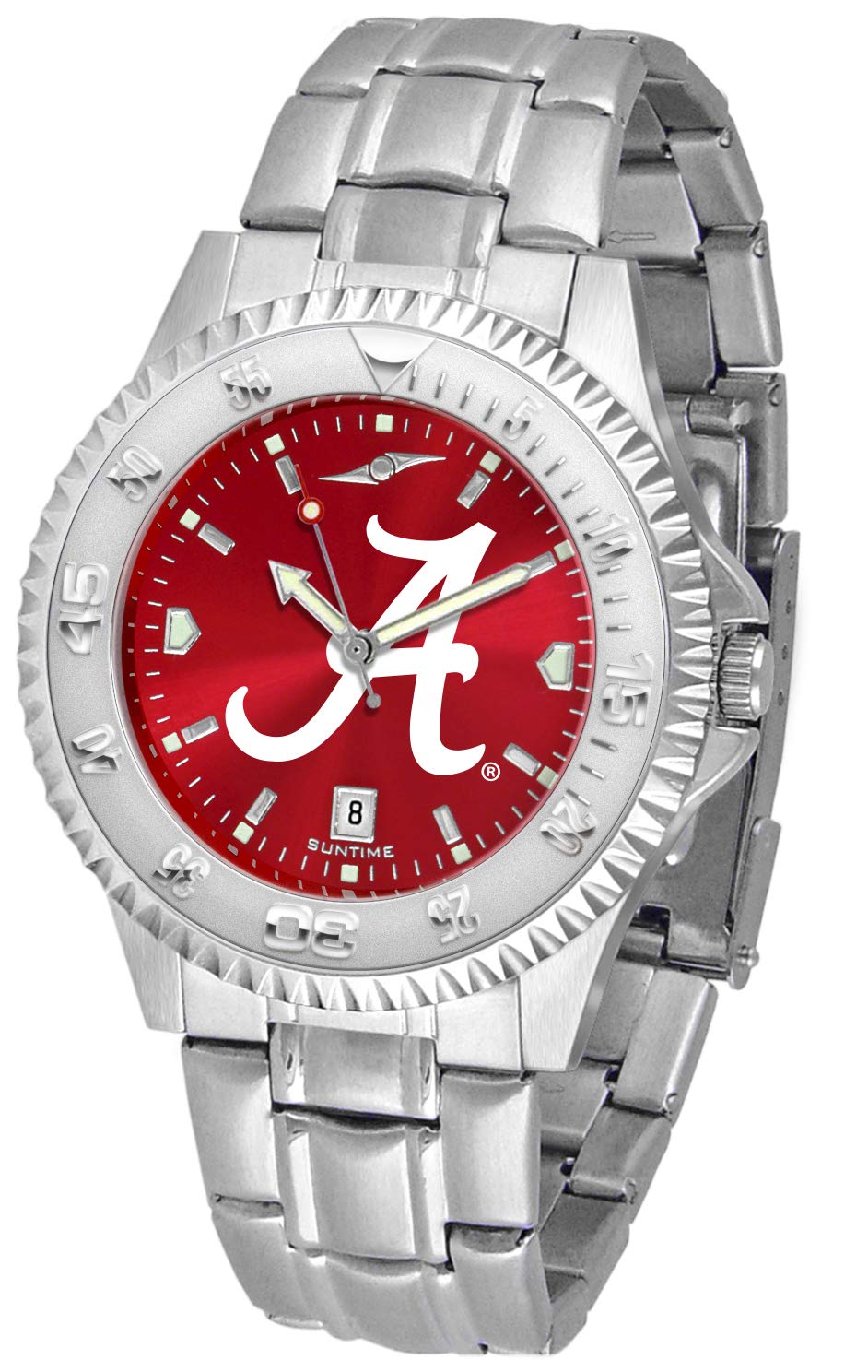 SunTime Men's Competitor 40mm Quartz Watch, 20mm Stainless Steel Strap, Anochrome Dial