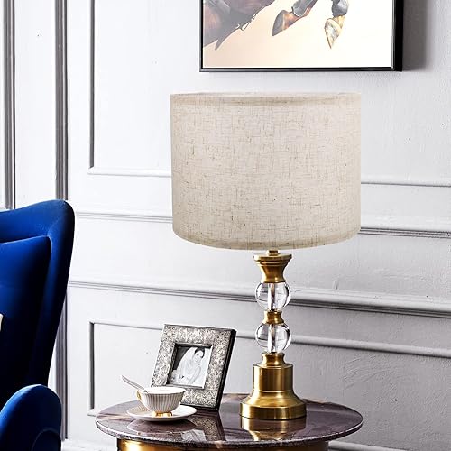 Miniatura 9 de Didiseaon Pantalla para lámparas de mesa, pantalla decorativa de tela, luz de repuesto, fácil de instalar