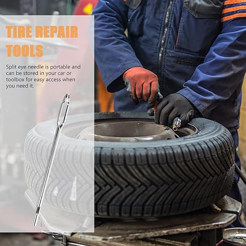 Miniatura 8 de iplusmile Kit de enchufe de neumático de automóvil, 4 piezas, kit de enchufe de neumático automotriz, kit de reparación de neumáticos automotriz,