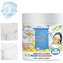 Oxygen Laundry Powder,100g Laundry Detergent,Strong Stain Remover Powder,Removes Grease,Lifts Tough Stains,Stain Remover for Everyday Fabrics,Gentle Formula,Safe for Fabrics