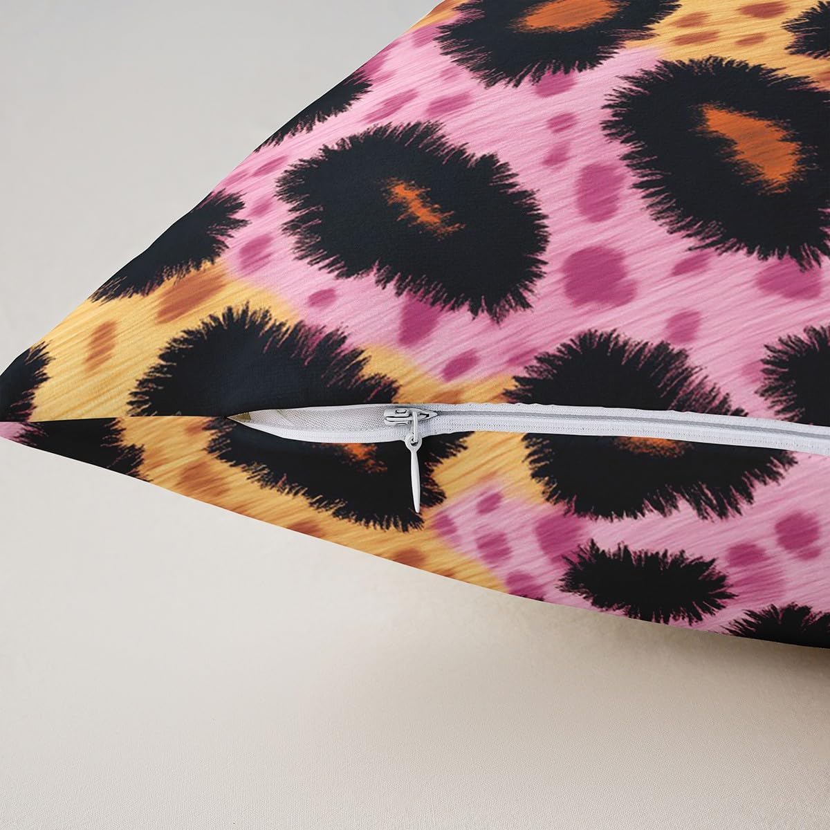 Cheetah Print Throw Pillow Covers 20x20 Inch Africa Leopard Pattern Soft Square Cushion Case Safari Animal Skin Pillowcase for Room Decor Modern Luxury Aesthetic Pillowcase,Set of 2 image 5