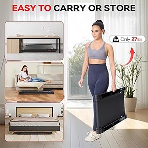 Sperax Walking Treadmill Pad with APP, 3 in 1 Under Desk Treadmill, 400W Low Noise Walking Vibration Pad with Remote Control,Portable Treadmills for Home Office