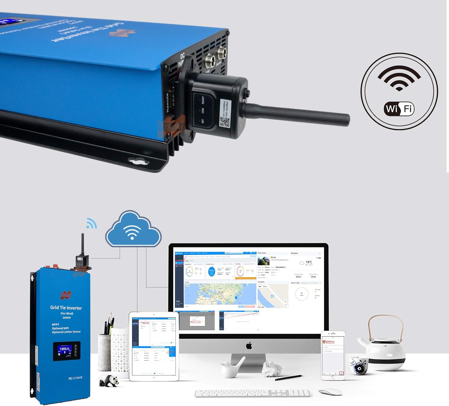 Marsrock Inverter WiFi module connection and monitoring interface