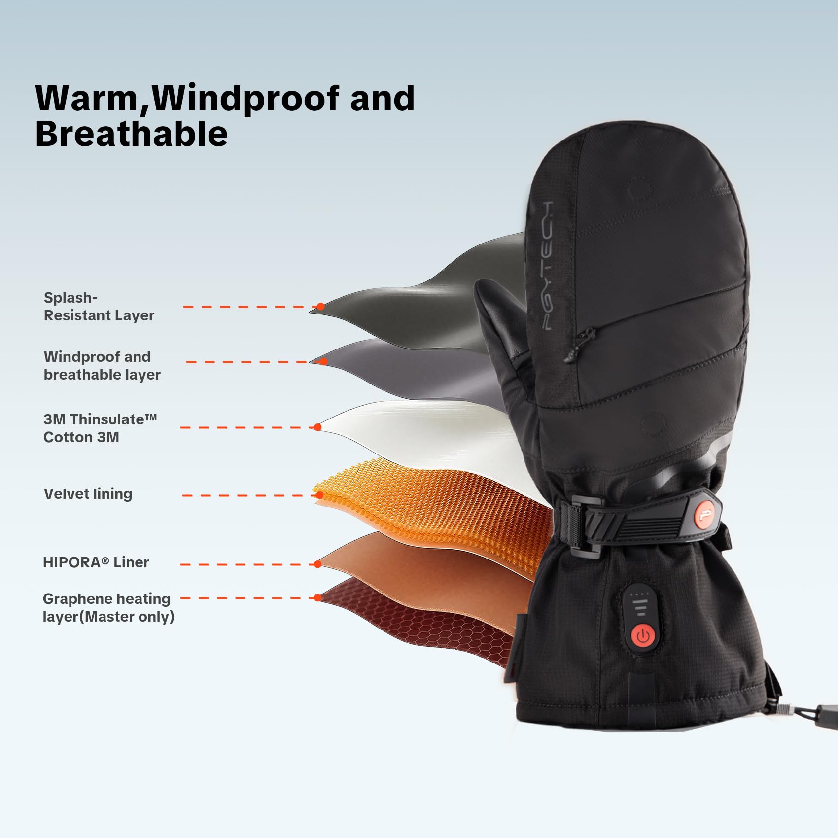 PGYTECH Guantes de fotografía para fotógrafos profesionales al aire libre en invierno, con calefacción y sin calefacción disponibles