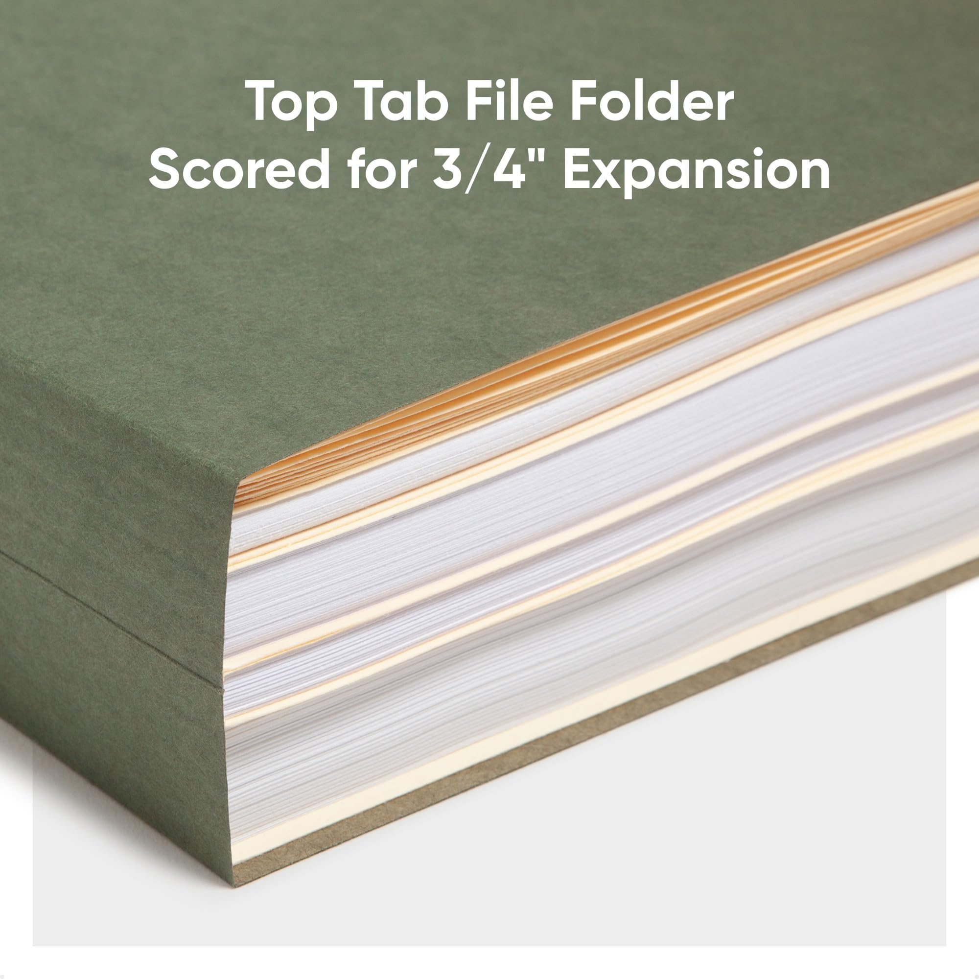 Smead Cartella sospesa, linguetta regolabile 1/5, formato lettera, verde standard, cartelle sospese per schedari, cartella organizer per documenti, 24 per scatola (92007)