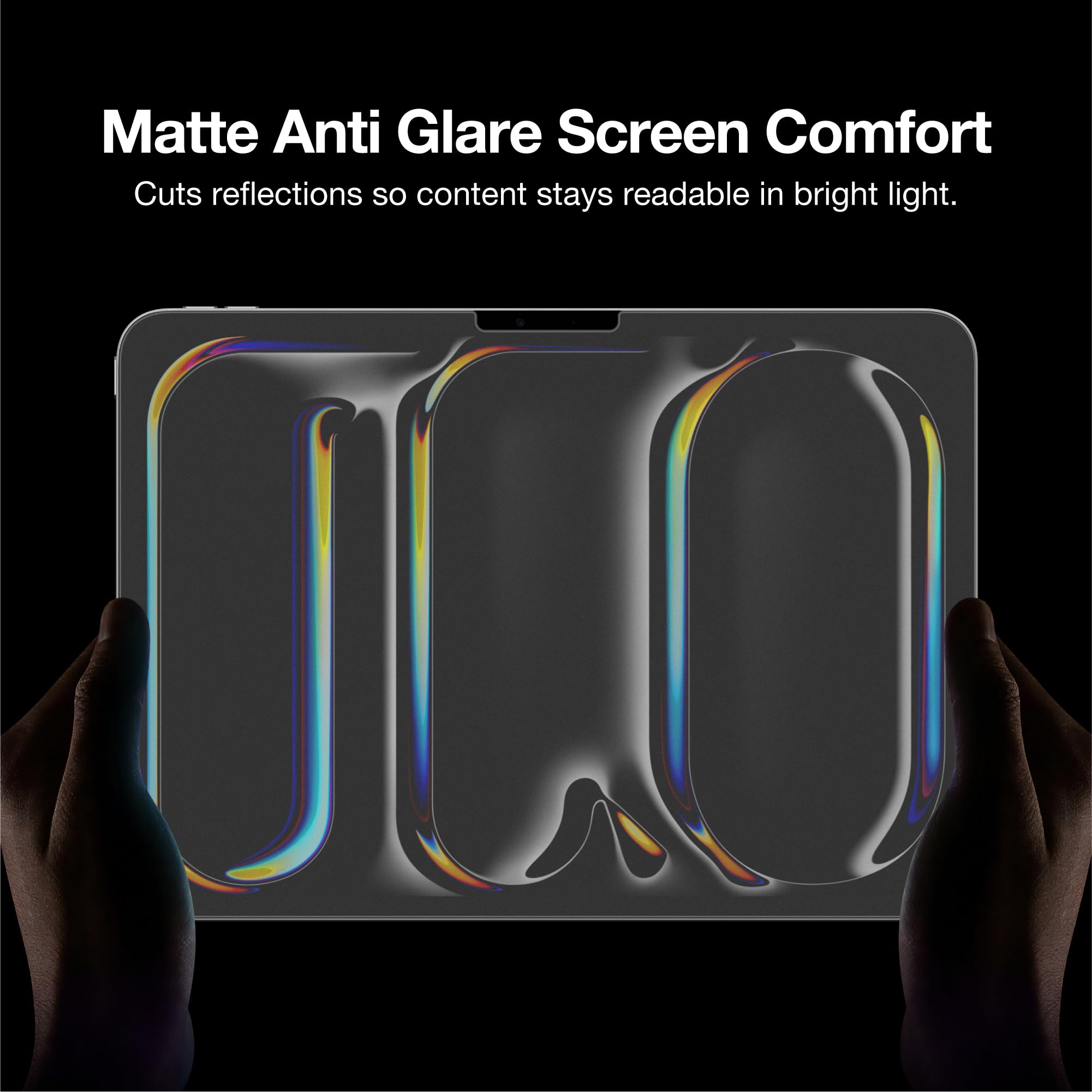AMAZINGthing Displayschutzfolie für iPad Pro 11 Zoll M5/M4 [RADIX - Mattglas] Displayschutzfolie, blendfreies mattes Glas, 9H gehärtetes Glas, volle Abdeckung, hüllenfreundlich, wisch- und kratzfest