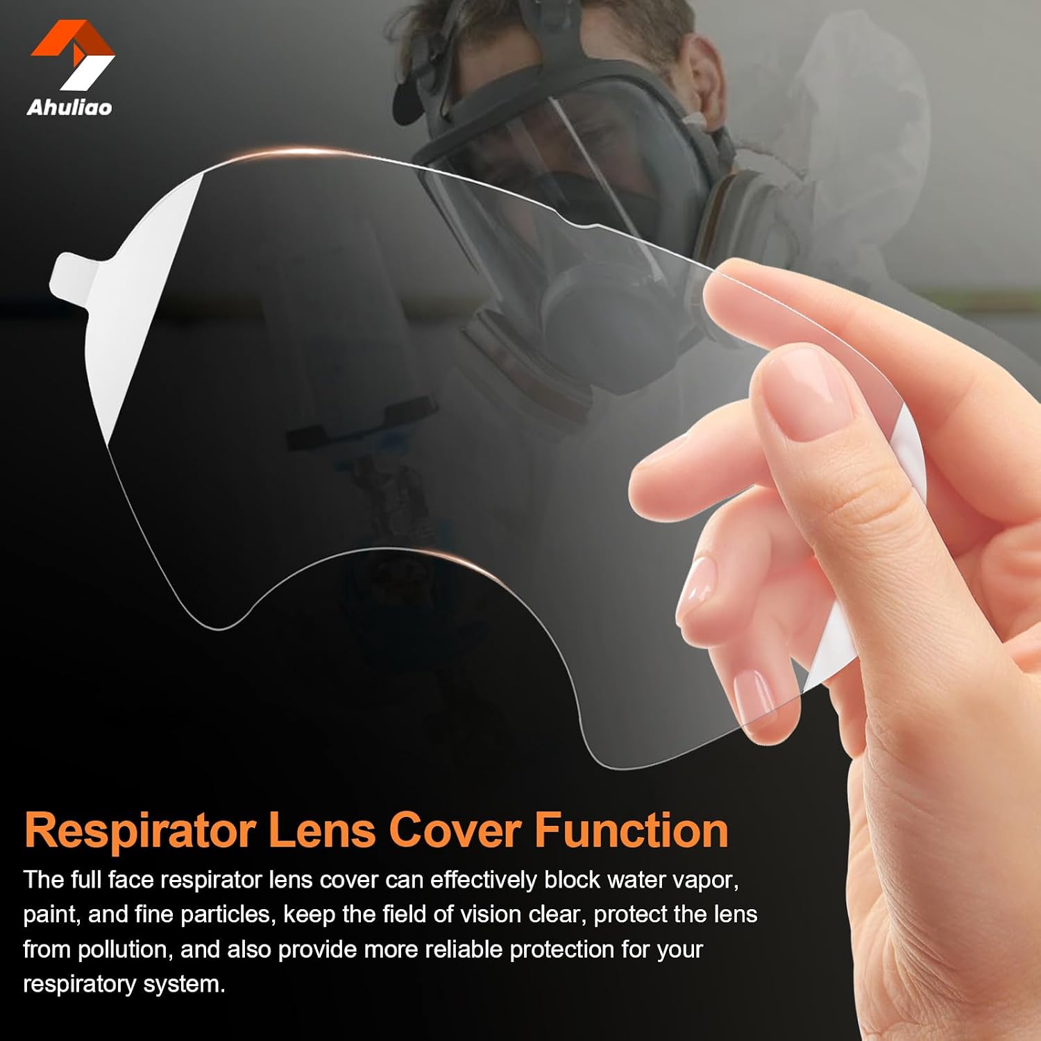 40 Pack Respirator Full Face Mask Peel Off Lens Cover for 3M 6885 6000 6700 6800 6900 6901 Peel Off Face Shield Protectors, Paint Spray Dust Protection