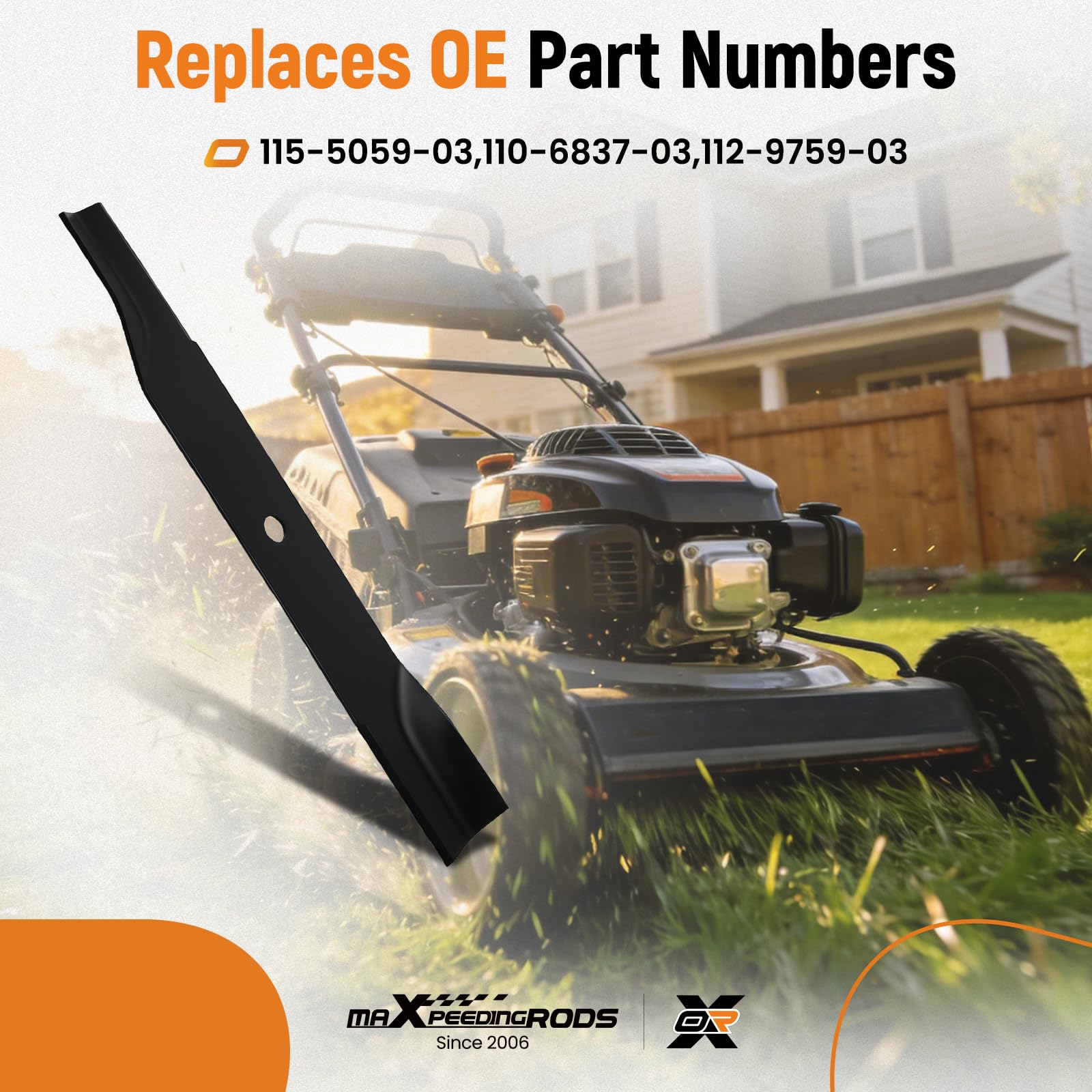 maXpeedingrods 110-6837-03 Lot de 3 lames de tondeuse à gazon 127 cm pour Cub Cadet TimeCutter Série Z MX5060 SS5000 SW5000 SS5060 SS5035 5000C SWX5050 Remplace 115-5059-03 112-112-03 9759-. 03