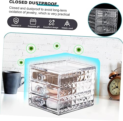 Miniatura 2 de Caja de joyería tipo cajón Caja de almacenamiento Cajón Caja de maquillaje tipo cajón Caja de maquillaje Transparente Contenedor de joyería Estuche