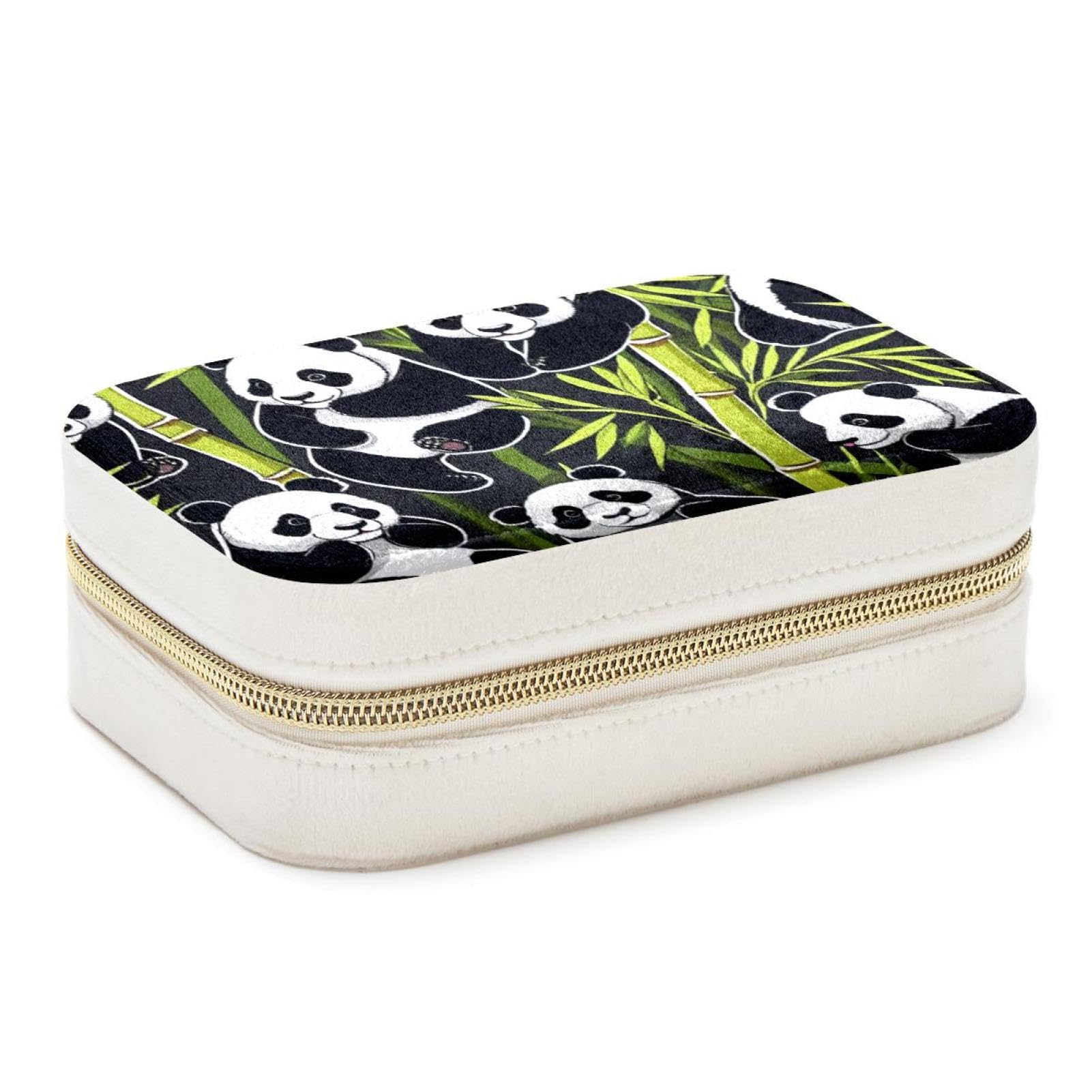 Boîte à bijoux voyage panda pour organiser vos colliers et bagues en déplacement