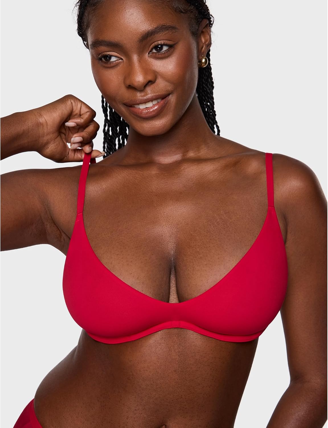 INLYRIC Women's Inbarely Plus Plunge Bra - Unlined Underwire Sexy Demi Balconette Bras - Image 2