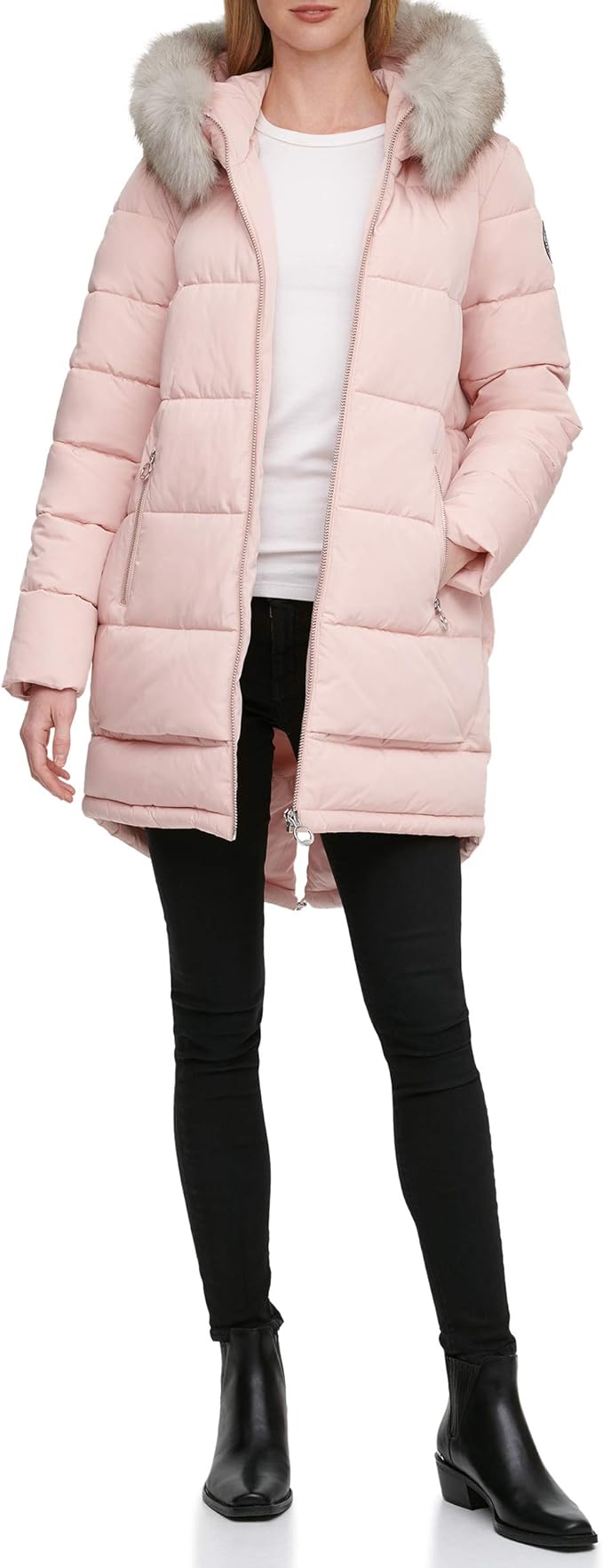 dex women's hooded puffer jacket