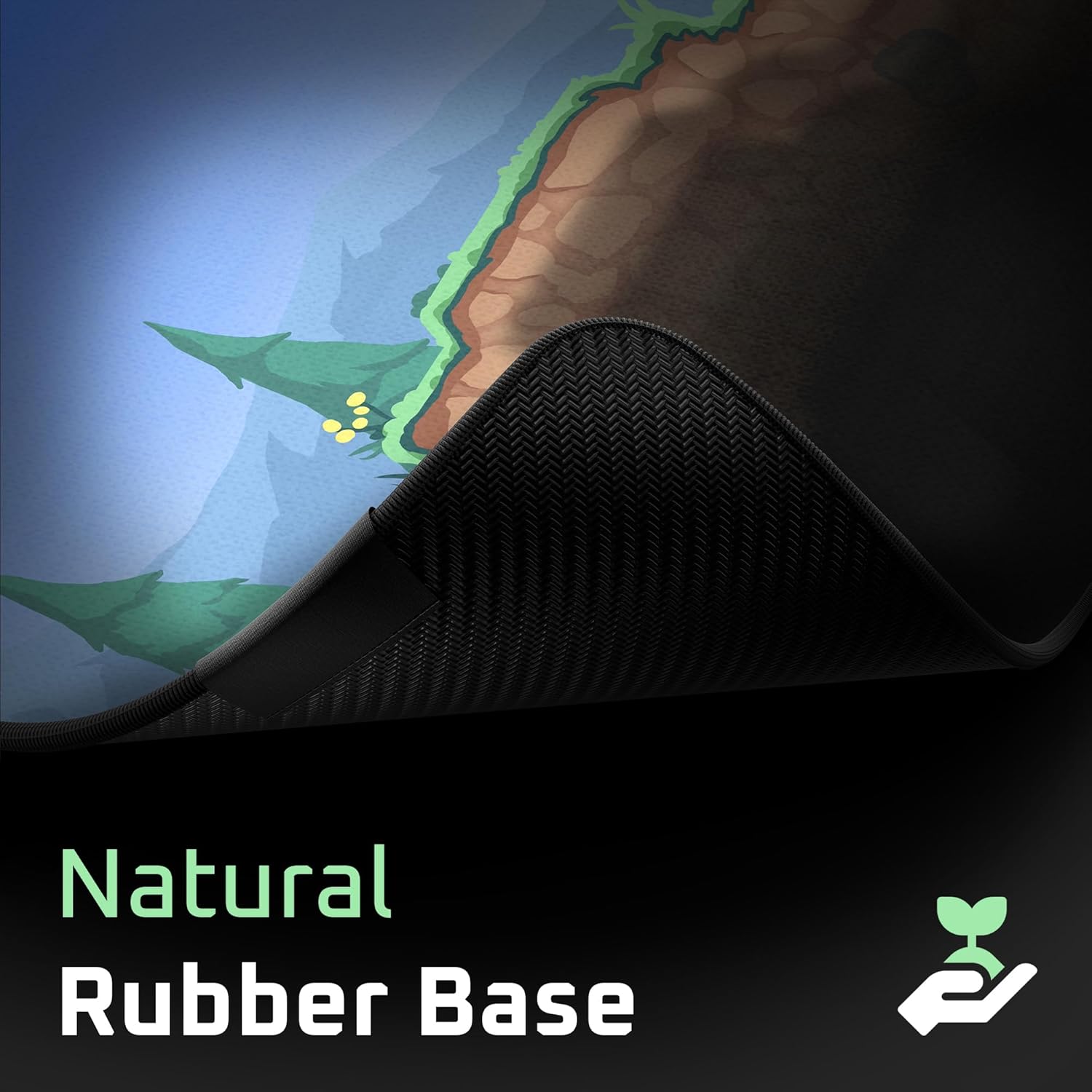 Terraria Extended Gaming Mouse Pad | XXL 36" x 16" | 5mm Thick, Waterproof Surface, Smooth Polyester Fabric, and Natural Rubber Base (Overworld)