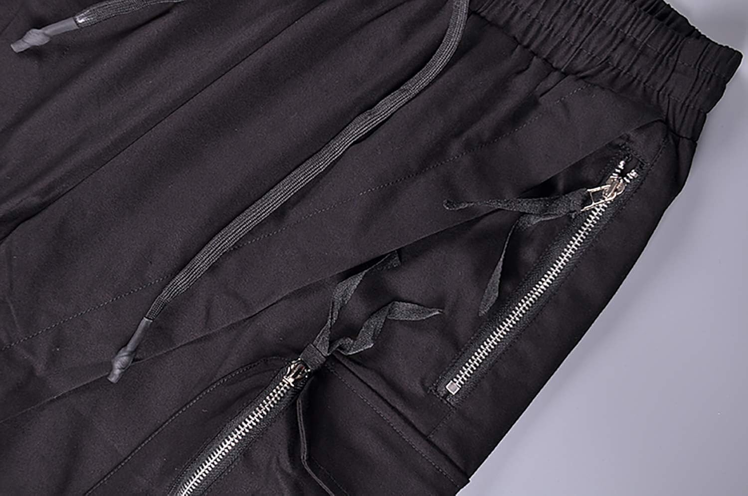 MOKEWEN Men's Jogger Pockets Ankle Athletic Ankle Cargo Pants Medium U014