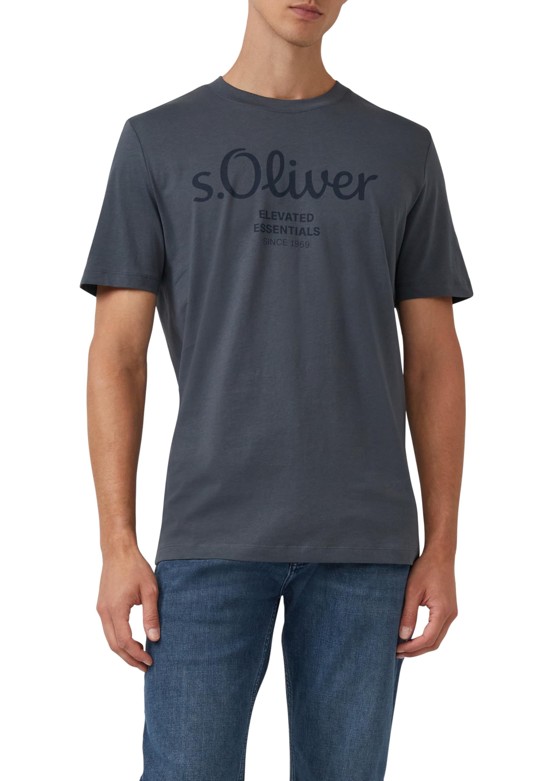 s.Oliver T-Shirt aus Baumwolle mit Label-Print
