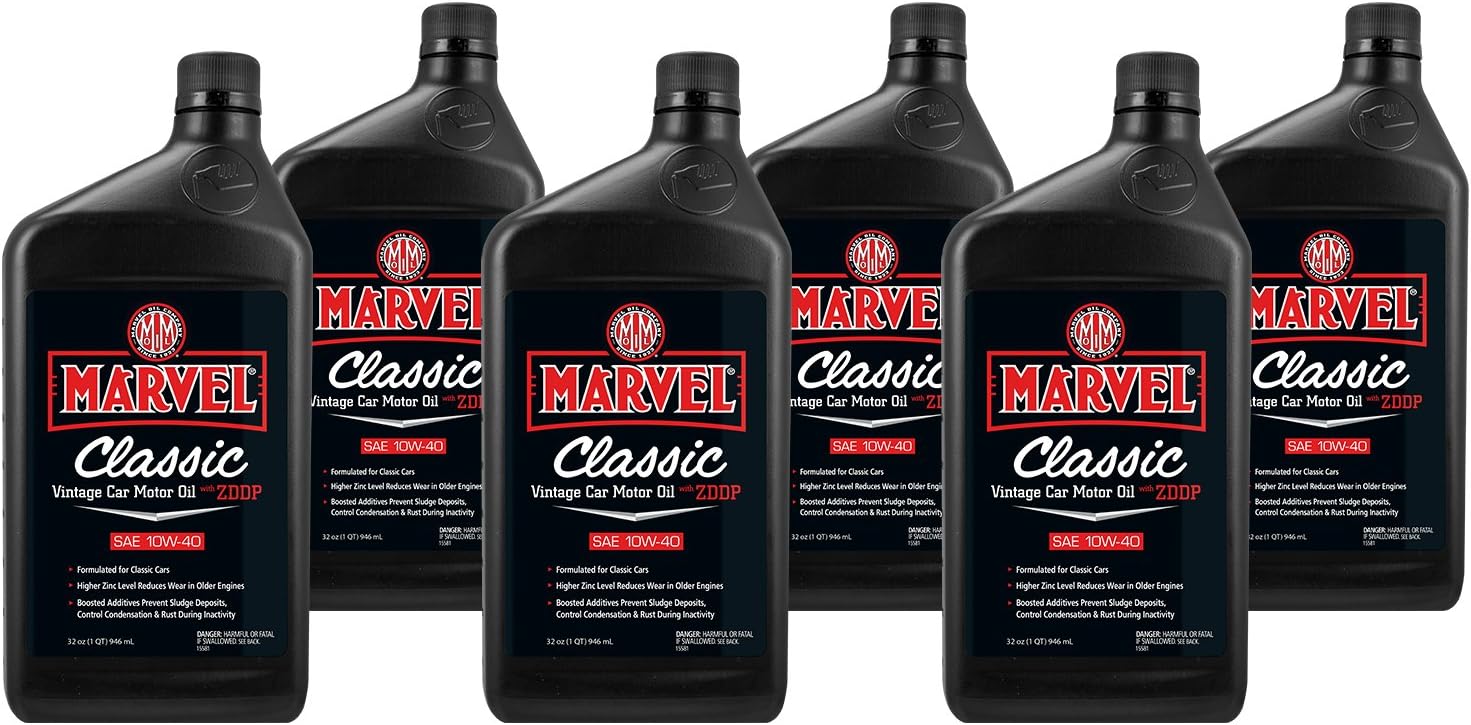 Marvel Mystery Oil 50918 Classic Vintage Car Motor Oil - 32 Fl Oz. (Pack of 6)